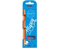 Feutre pinceau Pentel SES15 blister de 4 pièces assorti