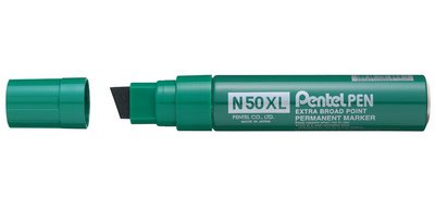 Pentel marqueur permanent Pen N50, pointe large, vert