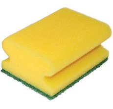 Schoonmaakspons CLASSIC, 95 x 70 mm, geel