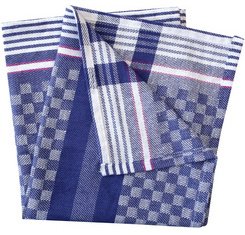 Torchon à vaisselle, quadrillé bleu-blanc, 240 g/m2