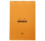 Bloc agrafé Rhodia Yellow N°19 21x31,8 cm 80 feuillets ligné avec marge 80g - Orange