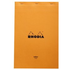 Bloc agrafé Rhodia Yellow N°19 21x31,8 cm 80 feuillets ligné avec marge 80g - Orange