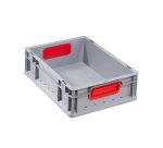 ProfiPlus EuroBox 412 storage bin, gray/red