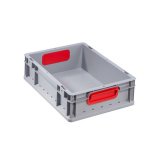 Bac de rangement ProfiPlus EuroBox 412, gris/rouge