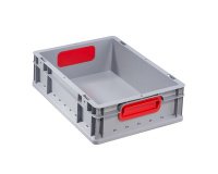 Bac de rangement ProfiPlus EuroBox 412, gris/rouge