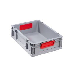 Bac de rangement ProfiPlus EuroBox 412, gris/rouge