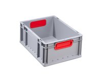 Bac de rangement ProfiPlus EuroBox 417, gris/rouge