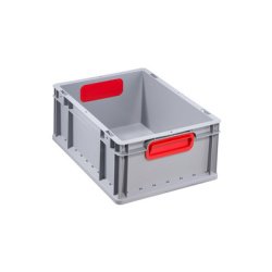 Bac de rangement ProfiPlus EuroBox 417, gris/rouge