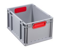 Bac de rangement ProfiPlus EuroBox 422, gris/rouge