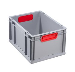Bac de rangement ProfiPlus EuroBox 422, gris/rouge