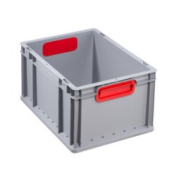 Bac de rangement ProfiPlus EuroBox 422, gris/rouge