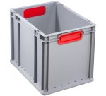 Bac de rangement ProfiPlus EuroBox 432, gris/rouge