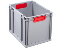 Bac de rangement ProfiPlus EuroBox 432, gris/rouge