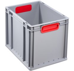 Bac de rangement ProfiPlus EuroBox 432, gris/rouge
