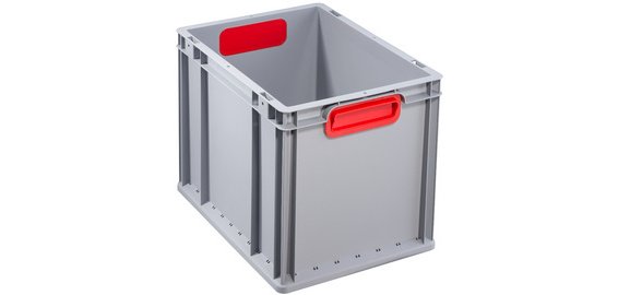 Bac de rangement ProfiPlus EuroBox 432, gris/rouge