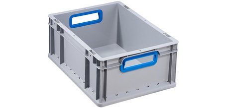 Bac de rangement ProfiPlus EuroBox 417, gris/bleu