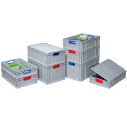 Couvercle à charnière ProfiPlus EuroBox LID S 400 gris