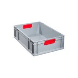 Bac de rangement ProfiPlus EuroBox 617, gris/rouge