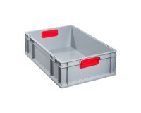 Bac de rangement ProfiPlus EuroBox 617, gris/rouge