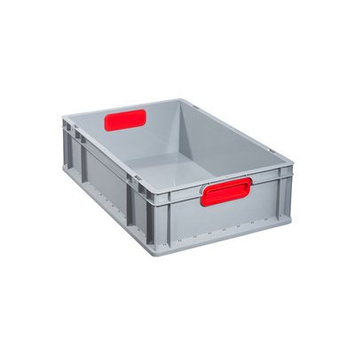 Bac de rangement ProfiPlus EuroBox 617, gris/rouge
