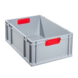 Bac de rangement ProfiPlus EuroBox 622, gris/rouge