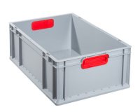 Bac de rangement ProfiPlus EuroBox 622, gris/rouge