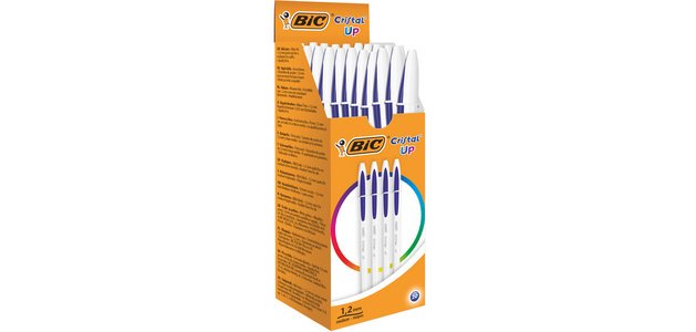 BIC Cristal Up Ballpoint Pen, 20 pieces, blue