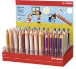 Crayon multi-talents woody 3 en 1, présentoir de 48