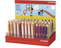 Crayon multi-talents woody 3 en 1, présentoir de 48