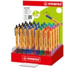 Stylo à bille rétractable, présentoir carton de 32