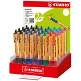 Stylo à bille rétractable, présentoir carton de 32