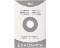 Étui de 100 fiches - bristol quadrillé 5x5 non perforé 100x150mm - Blanc