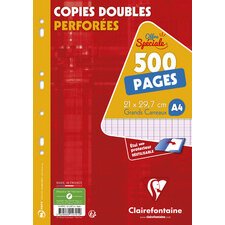 Clairefontaine Multi punched Double Sheets White A4 Seyes Ruled - White