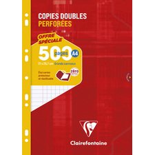 Copies doubles perforées, A4, séyès