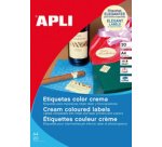 Etiquette universelle ovale, 63,5 x 42,3 mm, crème