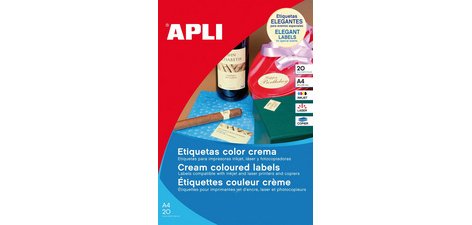 Etiquette universelle ovale, 63,5 x 42,3 mm, crème