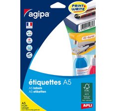 Universeel etiket 105 x 148 mm wit