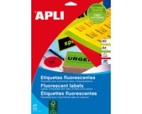 Etiquette d'adresse, 99,1 x 67,7 mm, jaune fluo