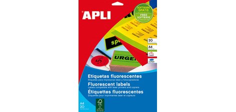 Etiquette d'adresse, 99,1 x 67,7 mm, jaune fluo