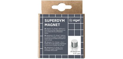Cylindrical neodymium magnet 'Strong' C5, set of 10