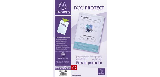 Etui de protection pour papiers voiture PVC lisse 20/100e - Cristal