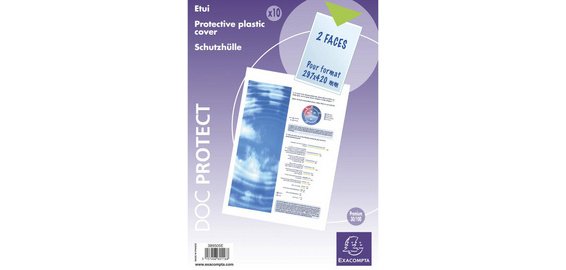 Etui de protection pour papiers voiture PVC lisse 20/100e - Cristal