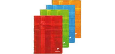 Cahier reliure intégrale 24x32 cm 180 pages grands carreaux - Assortis