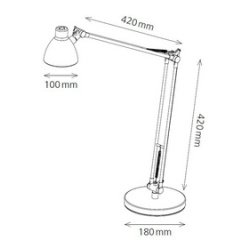 Lampe de bureau à LED Valencia, noir