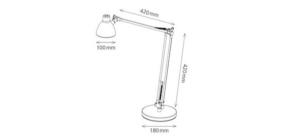 Lampe de bureau à LED Valencia, noir