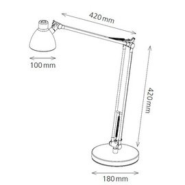 Lampe de bureau à LED Valencia, noir