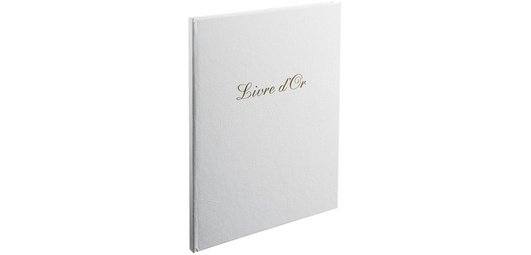 Livre d'or Balacron avec titre 100 pages blanches - 27x22 cm vertical