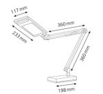 Lampe de bureau LED 4 Work, socle et pince, anthracite