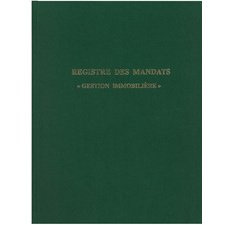 Registre des mandats 'Gestion immobilière', 200 pages