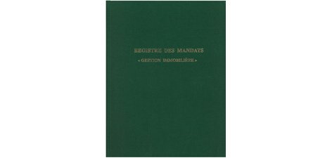 Registre des mandats 'Gestion immobilière', 200 pages